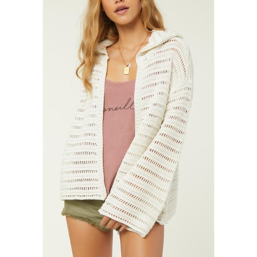 O'NEILL COASTLINE HOODED CARDIGAN SWEATER WOMEN'S XS - never worn!